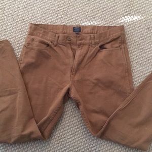 J Crew 34X32 Chino (Denim-like). Brown/Tan